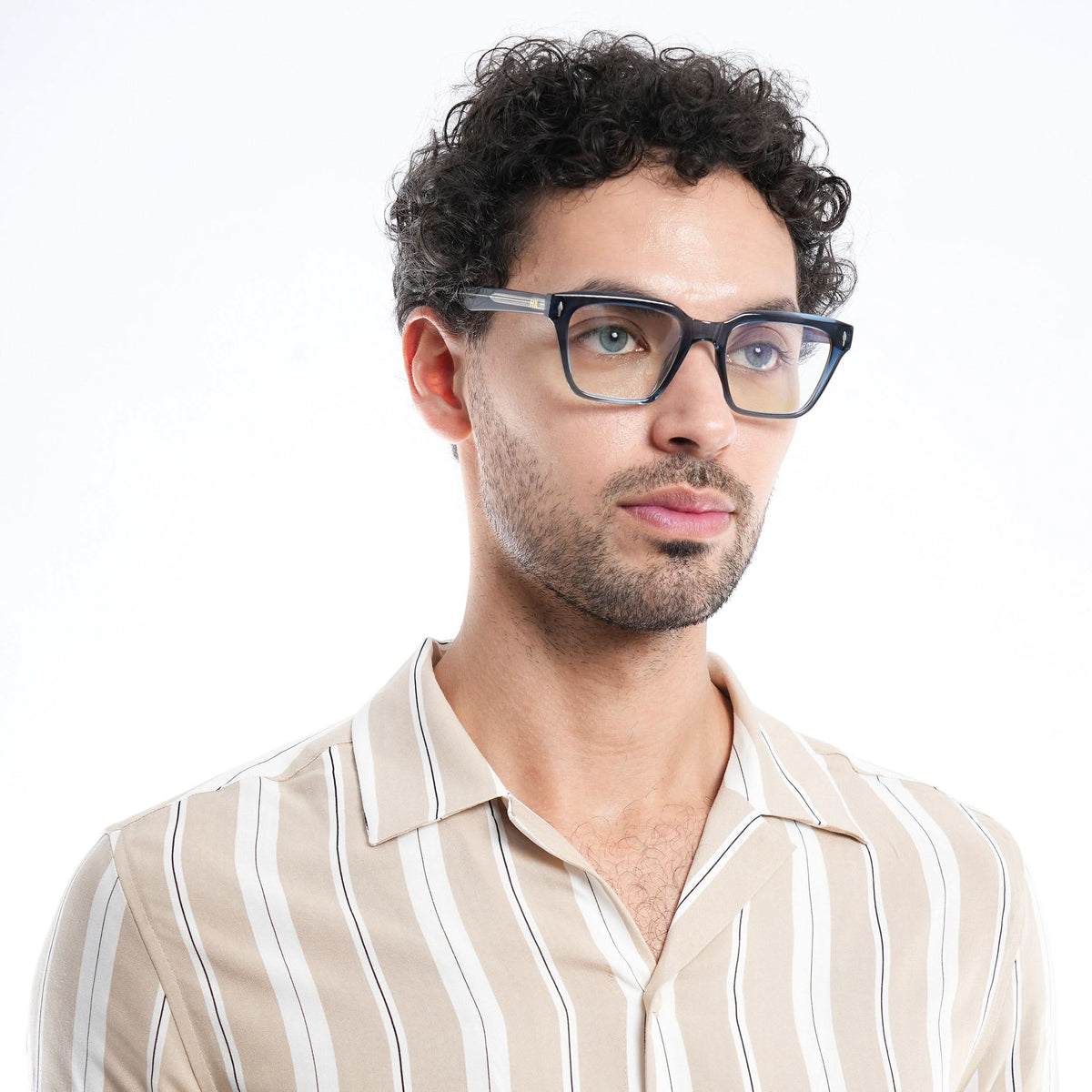 HEXXA Blue Square Eyeglasses for Men & Women (S9012CL482-C3)