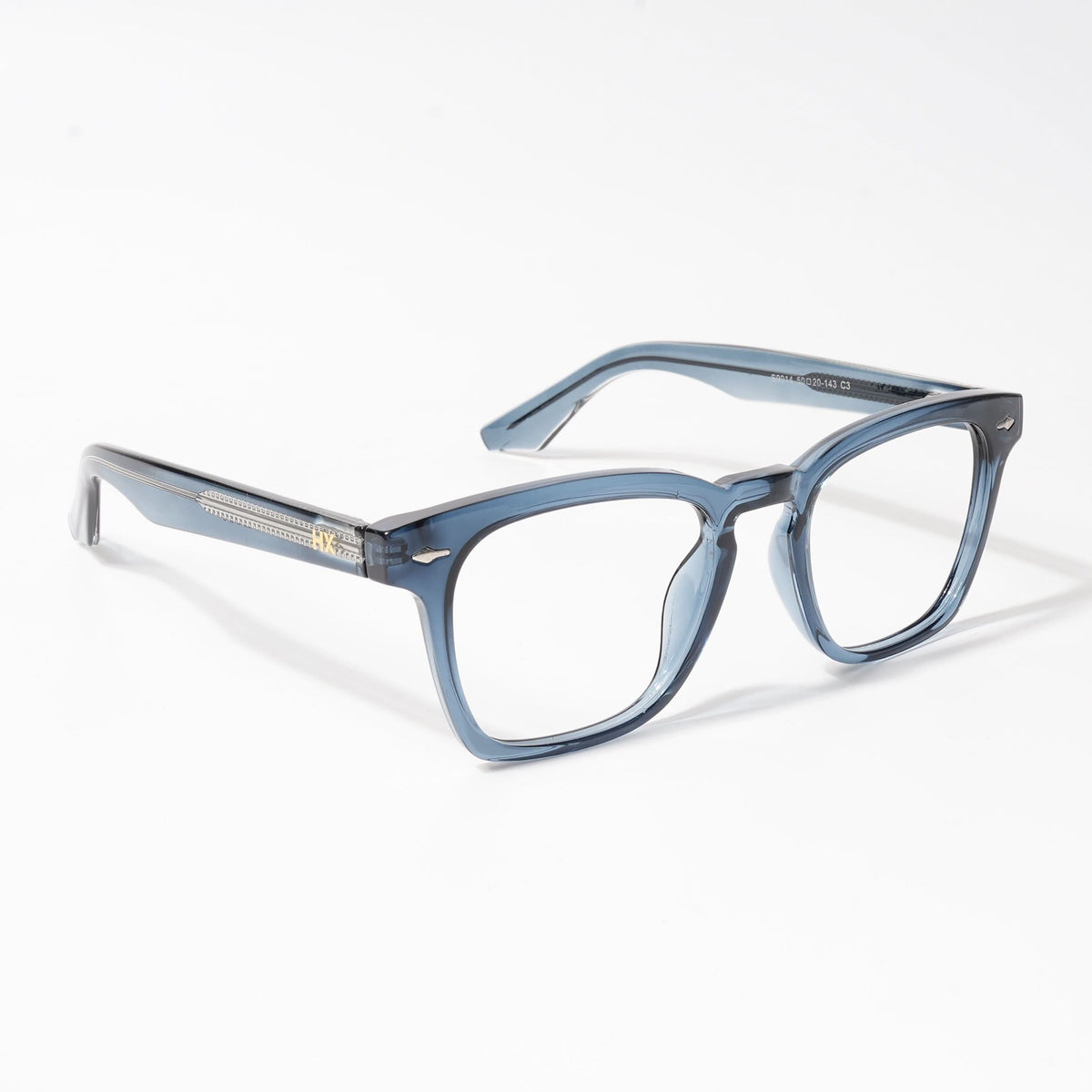 HEXXA Blue Square Eyeglasses for Men & Women (S9014CL486-C3)