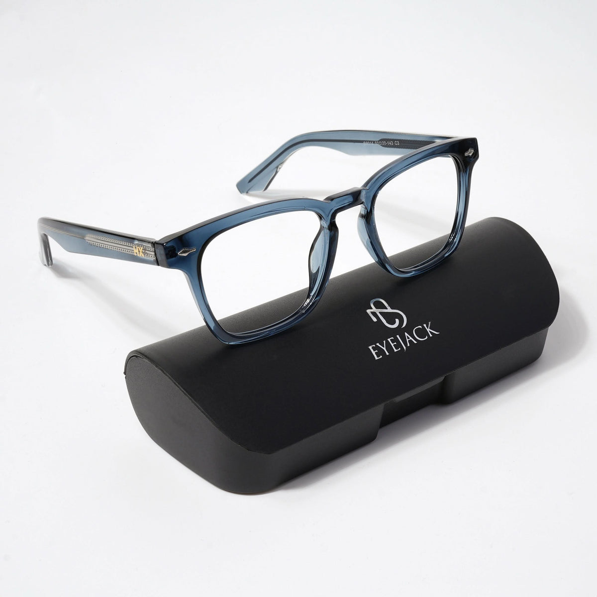HEXXA Blue Square Eyeglasses for Men & Women (S9014CL486-C3)