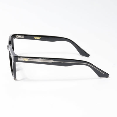 HEXXA Shine Black Square Eyeglasses for Men & Women (S9015CL488-C1)