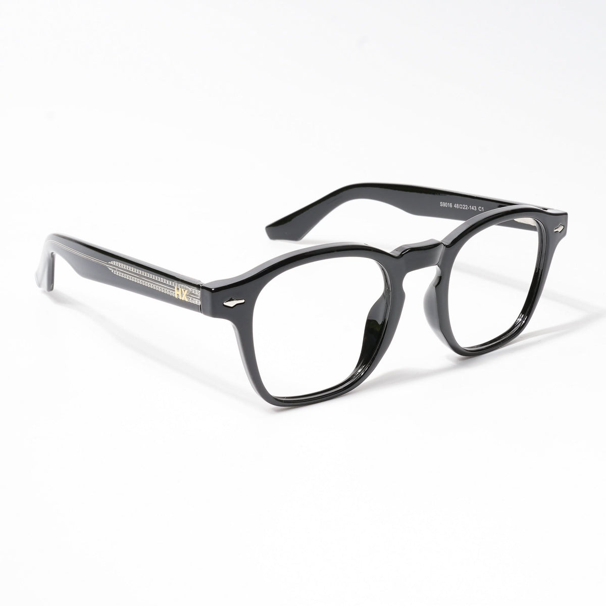 HEXXA Shine Black Square Eyeglasses for Men & Women (S9016CL492-C1)