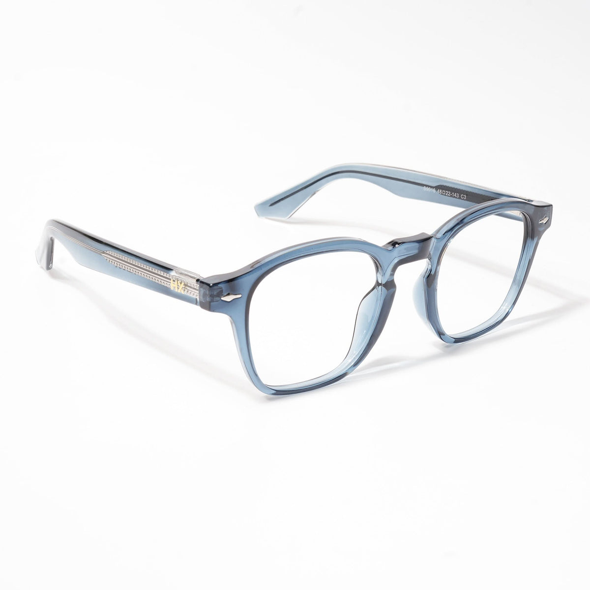 HEXXA Blue Square Eyeglasses for Men & Women (S9016CL494-C3)