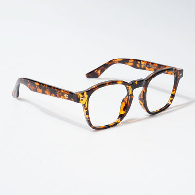 HEXXA Demi Brown Square Eyeglasses for Men & Women (S9016CL495-C4)