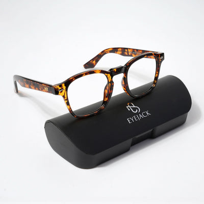 HEXXA Demi Brown Square Eyeglasses for Men & Women (S9016CL495-C4)