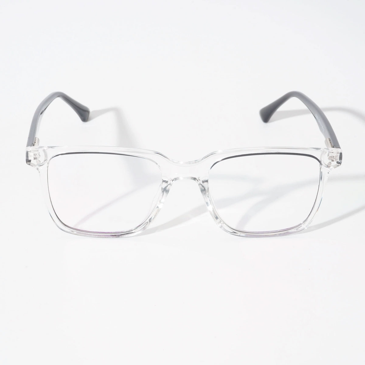 EyeJack Vortex Transparent Black Rectangle Eyeglasses for Men & Women (SL001CL01-C3)