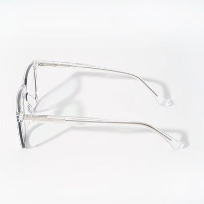 EyeJack Vortex Transparent Black Rectangle Eyeglasses for Men & Women (SL001CL03-C5)