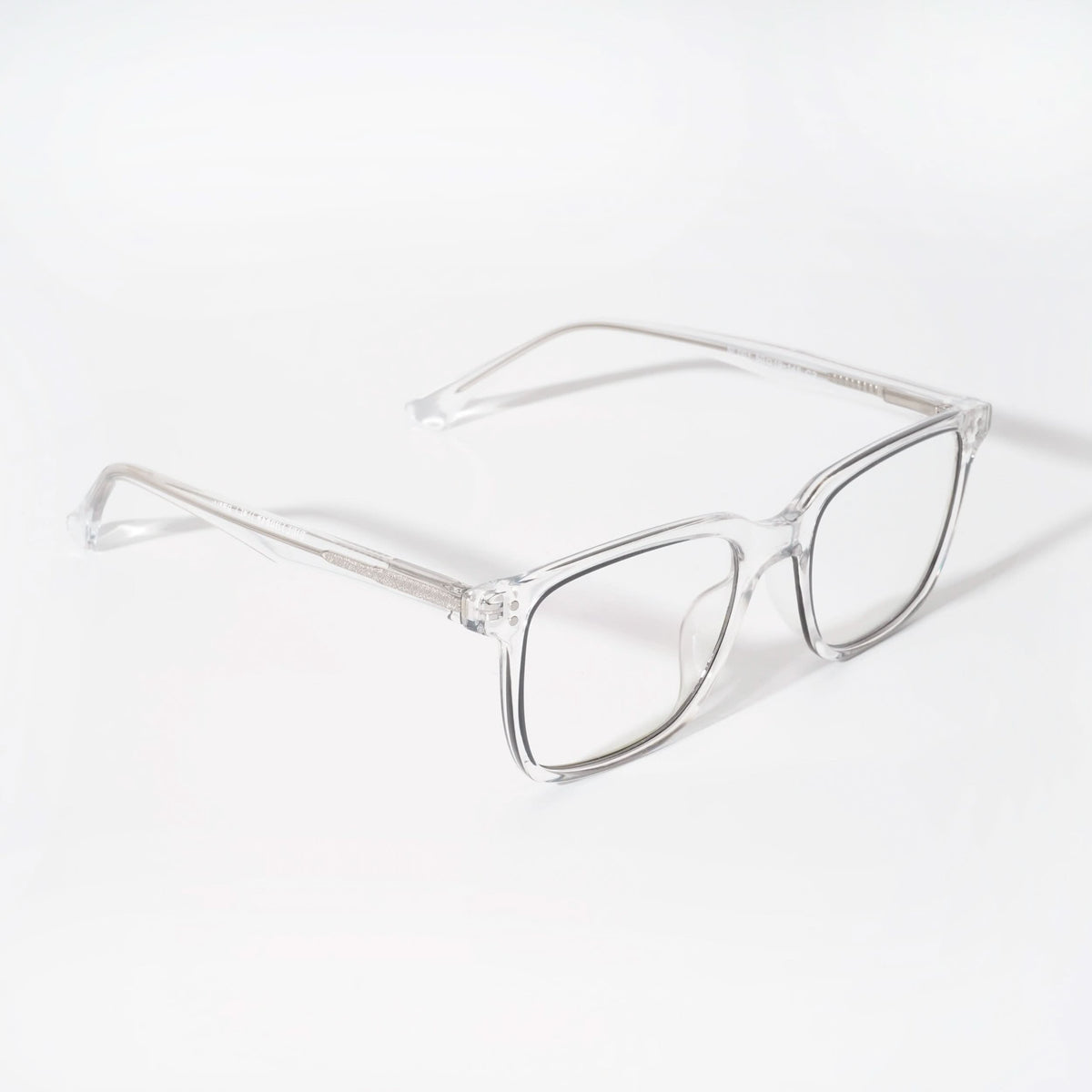 EyeJack Vortex Transparent Black Rectangle Eyeglasses for Men & Women (SL001CL03-C5)
