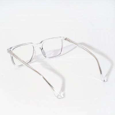 EyeJack Vortex Transparent Black Rectangle Eyeglasses for Men & Women (SL001CL03-C5)