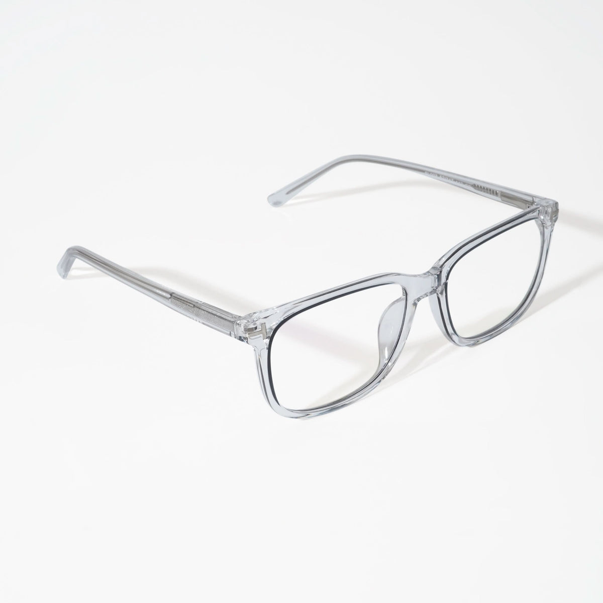 EyeJack Vortex Transparent Black Rectangle Eyeglasses for Men & Women (SL003CL13-C3)