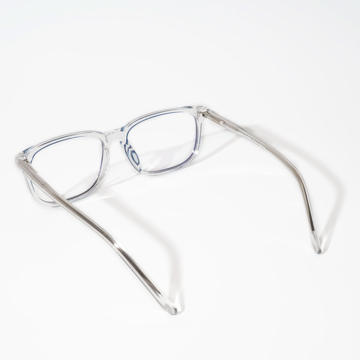 EyeJack Vortex Transparent Blue Rectangle Eyeglasses for Men & Women (SL003CL14-C4)