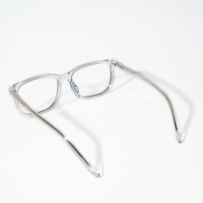 EyeJack Vortex Transparent Blue Rectangle Eyeglasses for Men & Women (SL003CL14-C4)