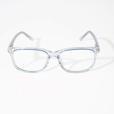 EyeJack Vortex Transparent Blue Rectangle Eyeglasses for Men & Women (SL003CL14-C4)
