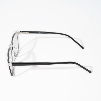 EyeJack Vortex Transparent Black Rectangle Eyeglasses for Men & Women (SL004CL16-C1)