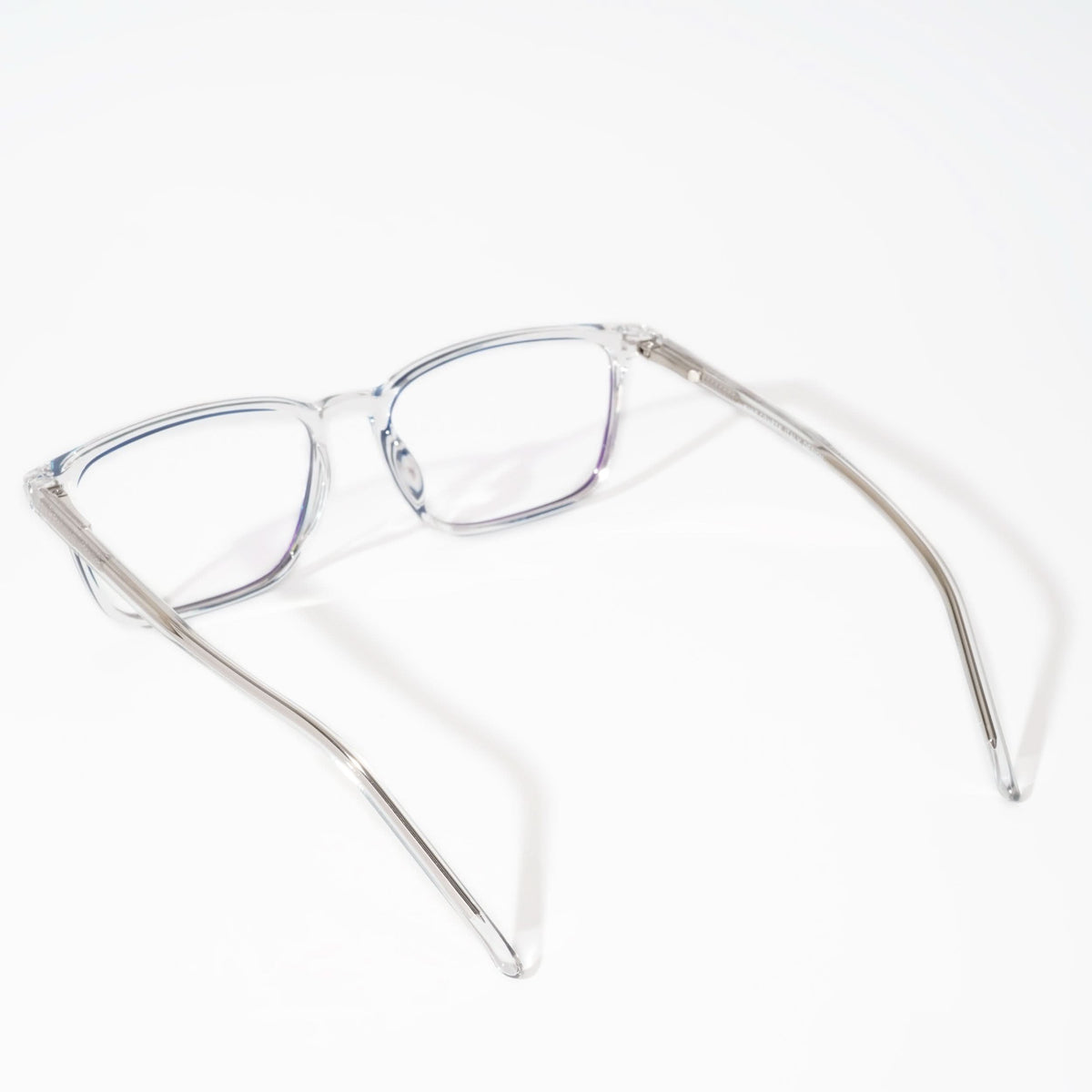 EyeJack Vortex Transparent Blue Rectangle Eyeglasses for Men & Women (SL004CL19-C4)