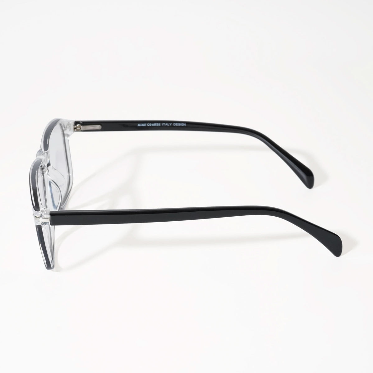 EyeJack Vortex Transparent Black Square Eyeglasses for Men & Women (SL005CL21-C1)