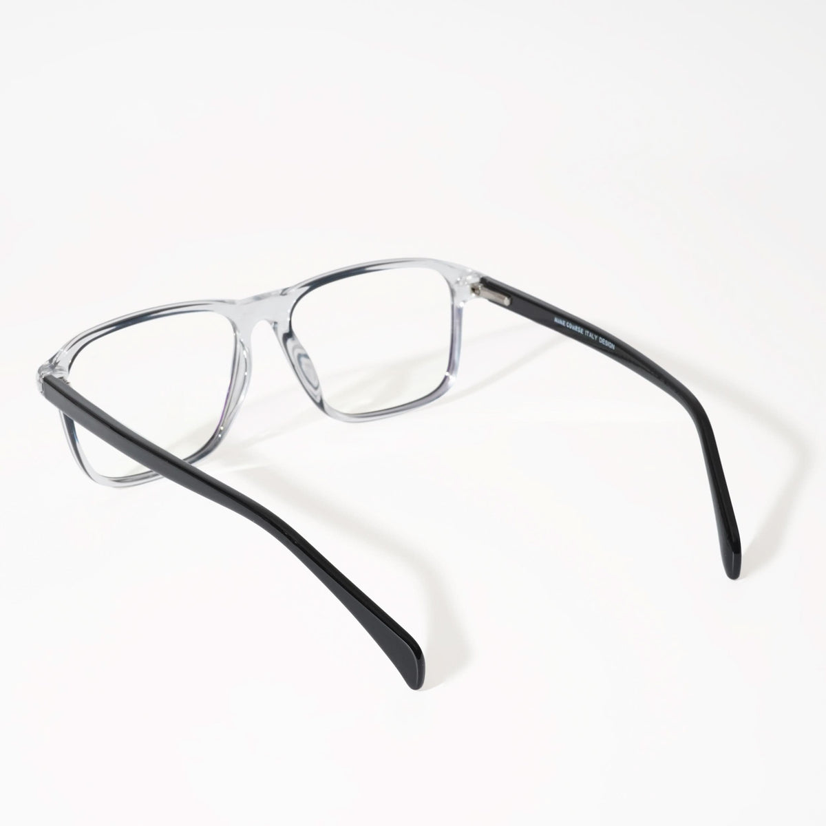 EyeJack Vortex Transparent Black Square Eyeglasses for Men & Women (SL005CL21-C1)
