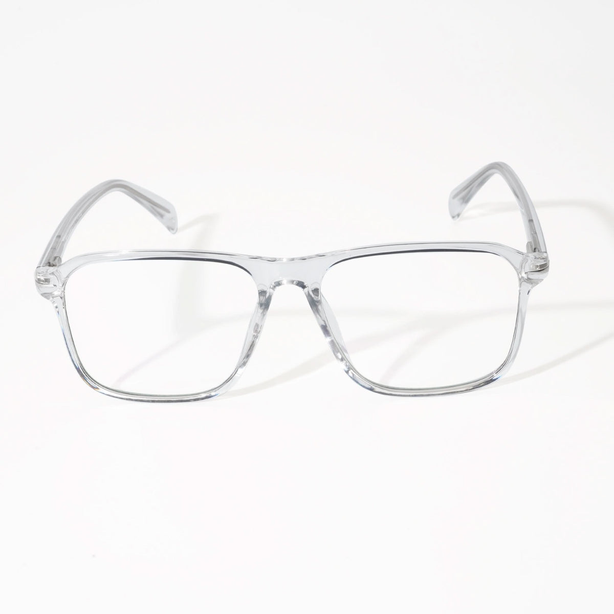 EyeJack Vortex Transparent Black Square Eyeglasses for Men & Women (SL005CL23-C3)
