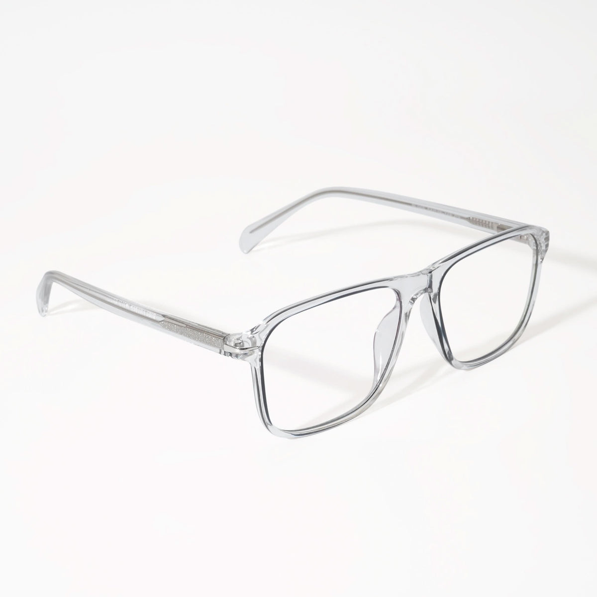EyeJack Vortex Transparent Black Square Eyeglasses for Men & Women (SL005CL23-C3)