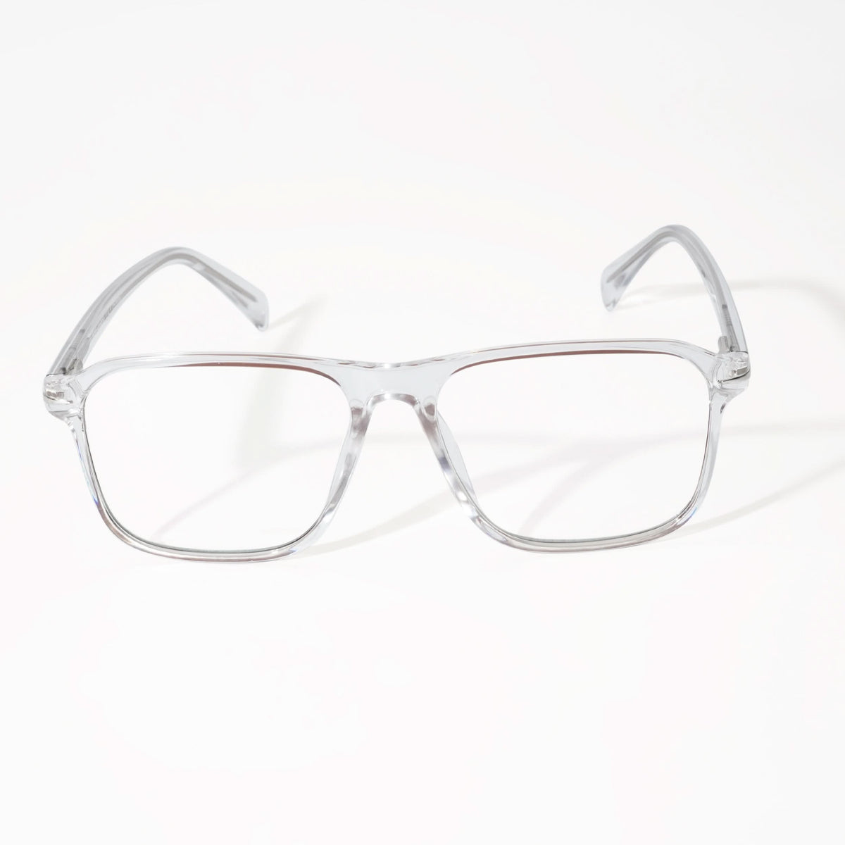 EyeJack Vortex Transparent Brown Square Eyeglasses for Men & Women (SL005CL25-C5)
