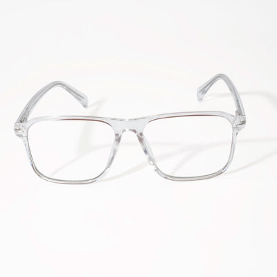 EyeJack Vortex Transparent Brown Square Eyeglasses for Men & Women (SL005CL25-C5)