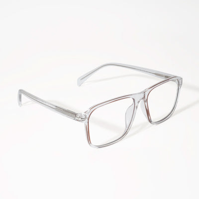 EyeJack Vortex Transparent Brown Square Eyeglasses for Men & Women (SL005CL25-C5)
