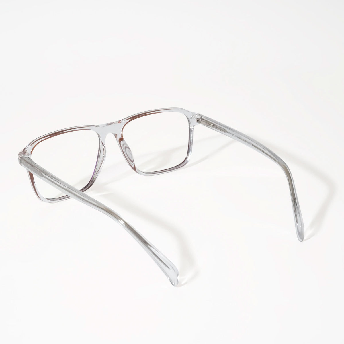EyeJack Vortex Transparent Brown Square Eyeglasses for Men & Women (SL005CL25-C5)