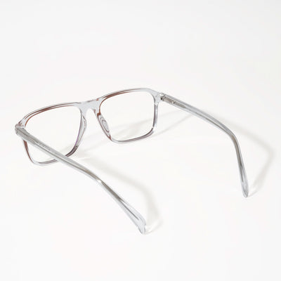EyeJack Vortex Transparent Brown Square Eyeglasses for Men & Women (SL005CL25-C5)