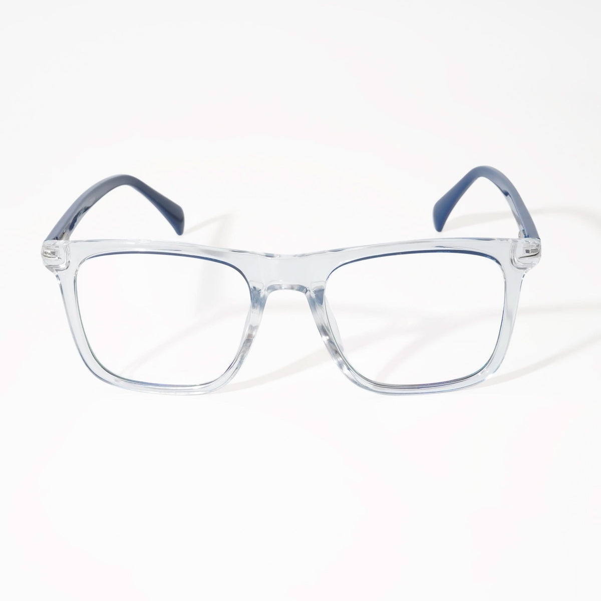 EyeJack Vortex Transparent Blue Square Eyeglasses for Men & Women (SL006CL27-C2)