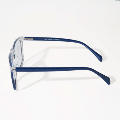 EyeJack Vortex Transparent Blue Square Eyeglasses for Men & Women (SL006CL27-C2)