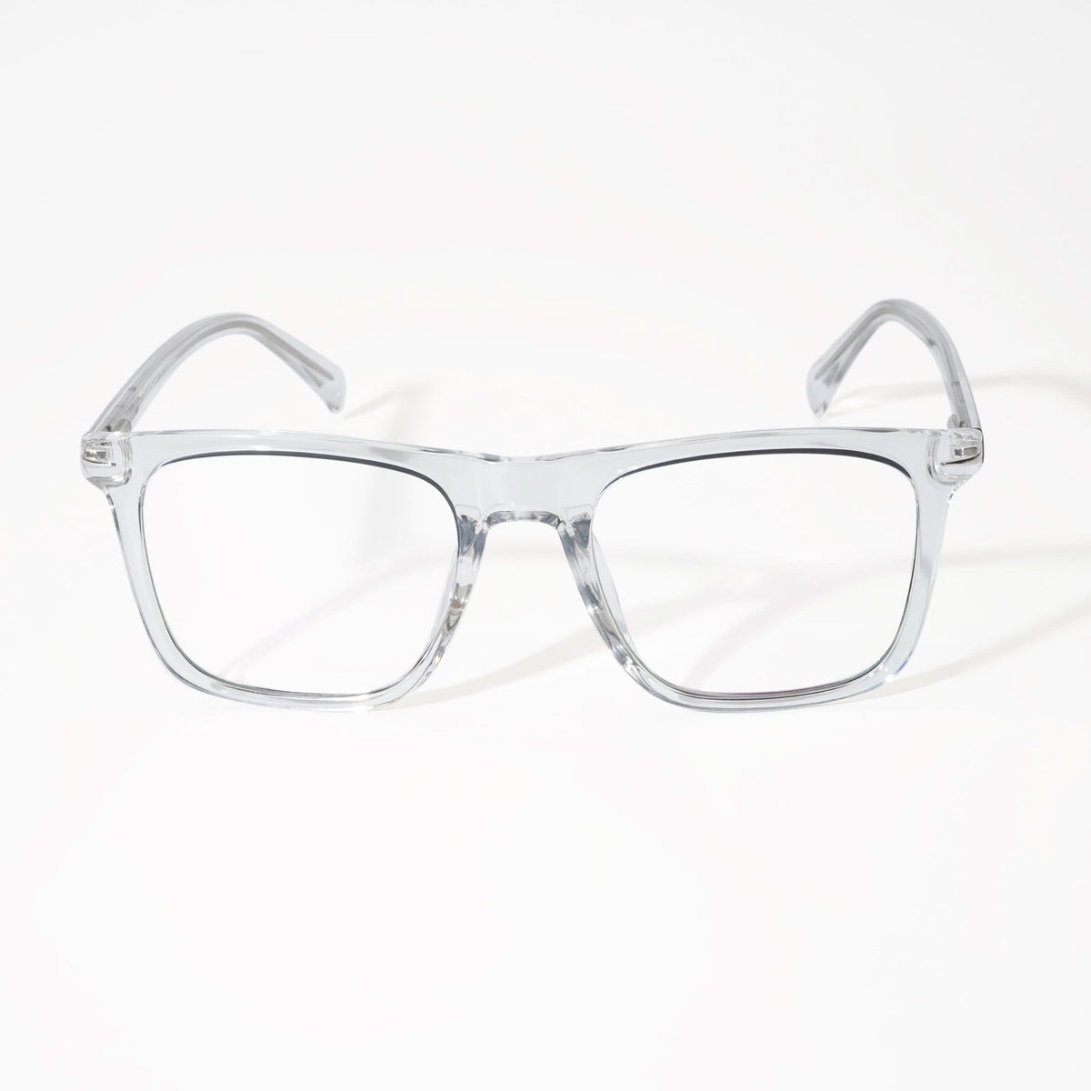 EyeJack Vortex Transparent Black Square Eyeglasses for Men & Women (SL006CL28-C3)