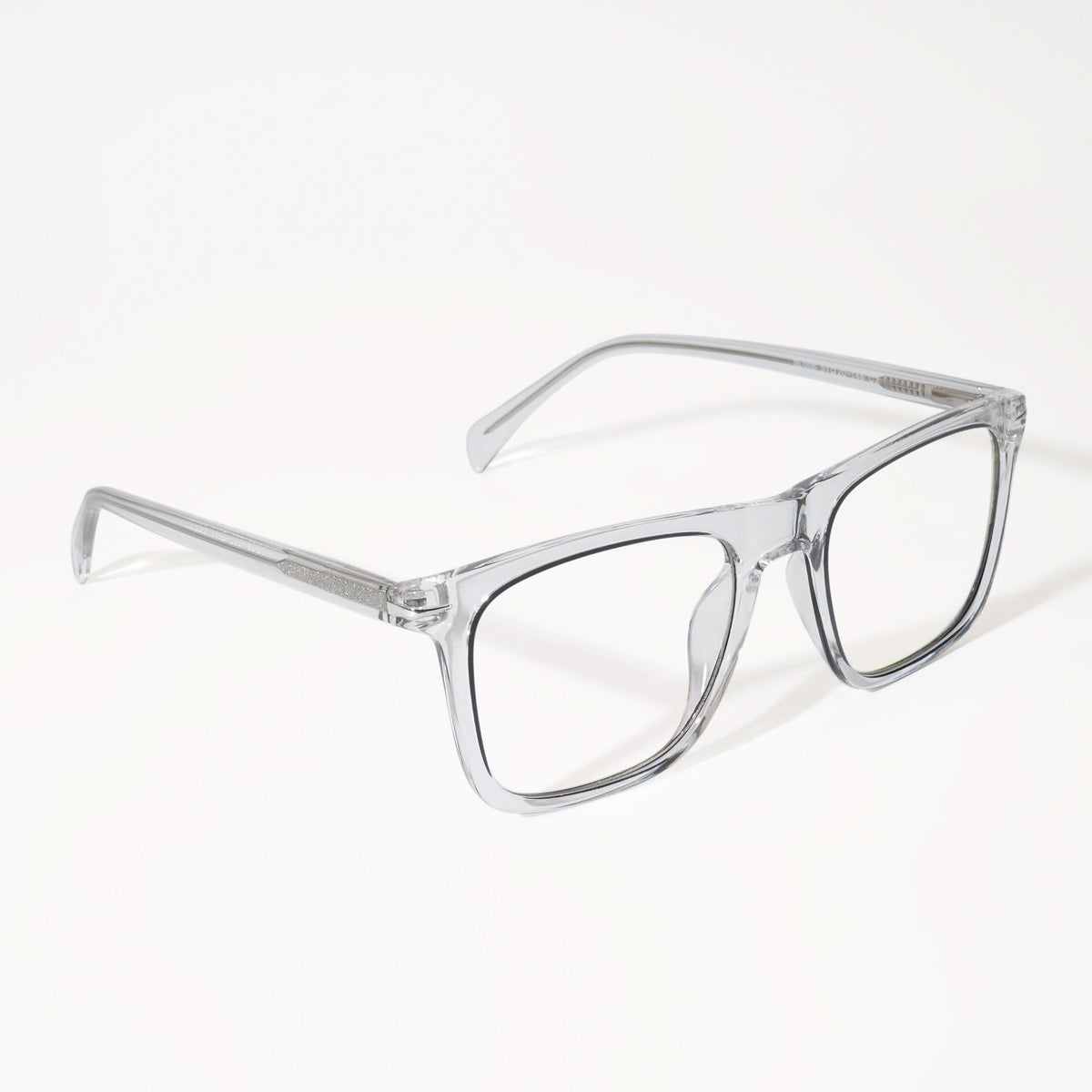 EyeJack Vortex Transparent Black Square Eyeglasses for Men & Women (SL006CL28-C3)