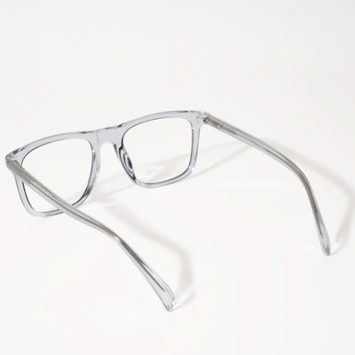EyeJack Vortex Transparent Black Square Eyeglasses for Men & Women (SL006CL28-C3)