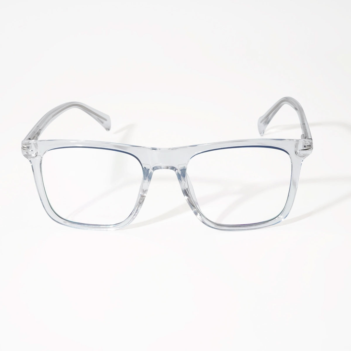 EyeJack Vortex Transparent Blue Square Eyeglasses for Men & Women (SL006CL29-C4)