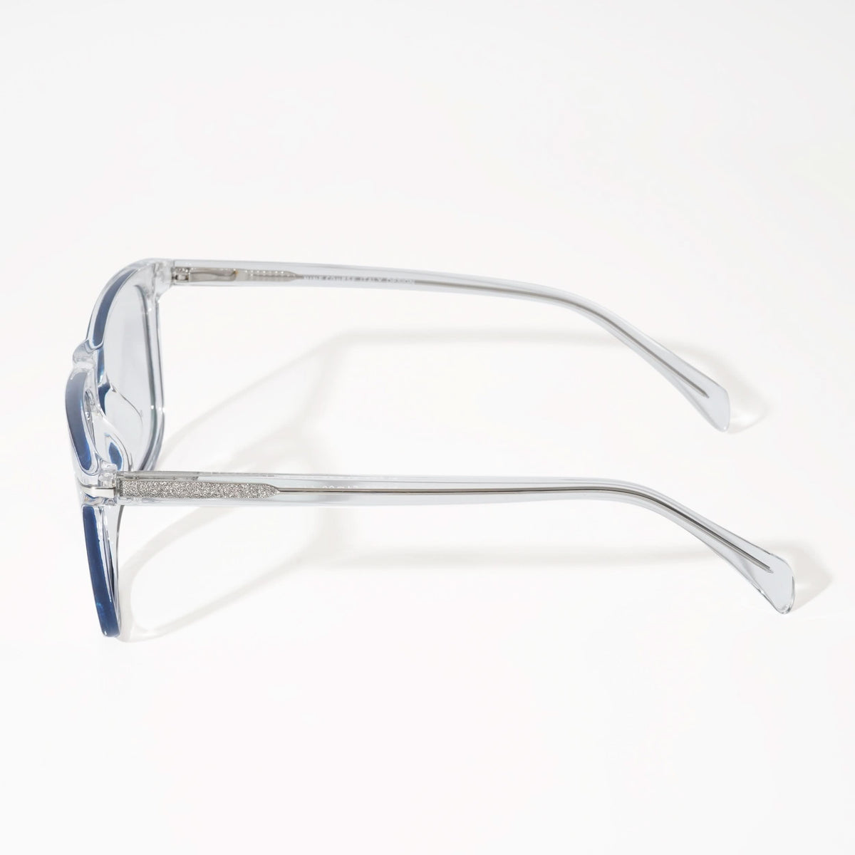 EyeJack Vortex Transparent Blue Square Eyeglasses for Men & Women (SL006CL29-C4)