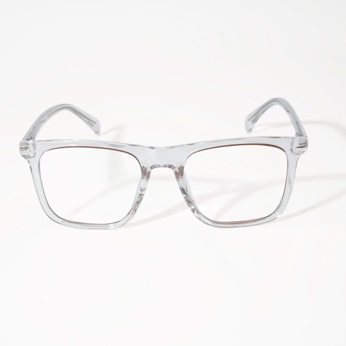 EyeJack Vortex Transparent Brown Square Eyeglasses for Men & Women (SL006CL30-C5)