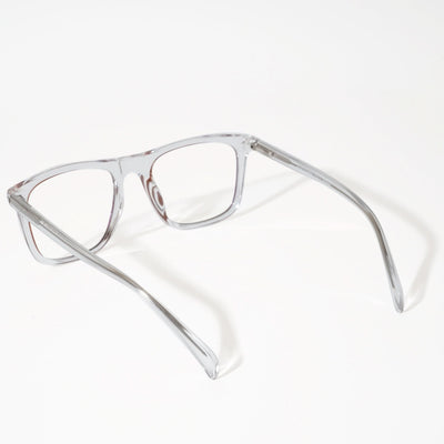EyeJack Vortex Transparent Brown Square Eyeglasses for Men & Women (SL006CL30-C5)