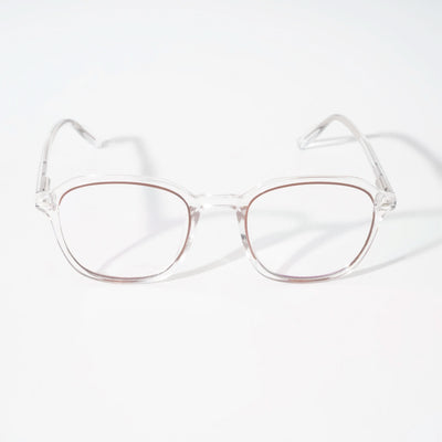 EyeJack Vortex Transparent Brown Square Eyeglasses for Men & Women (SL007CL35-C5)