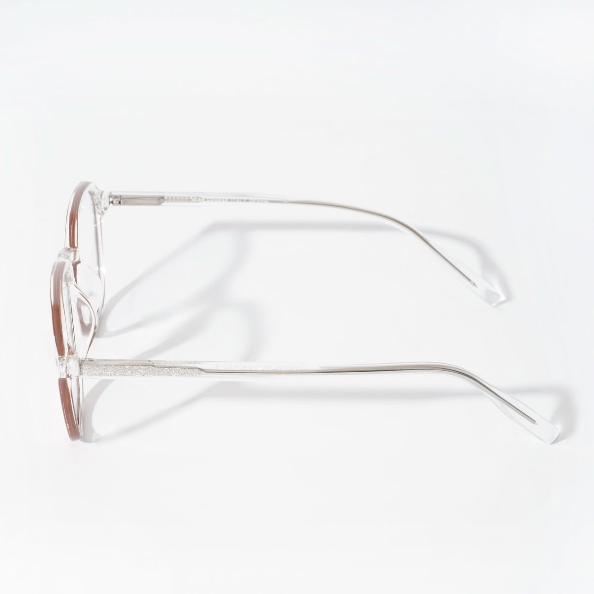 EyeJack Vortex Transparent Brown Square Eyeglasses for Men & Women (SL007CL35-C5)