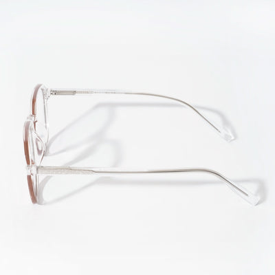 EyeJack Vortex Transparent Brown Square Eyeglasses for Men & Women (SL007CL35-C5)