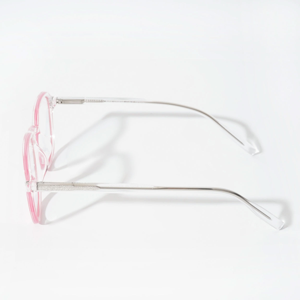 EyeJack Vortex Transparent Pink Square Eyeglasses for Men & Women (SL007CL36-C6)