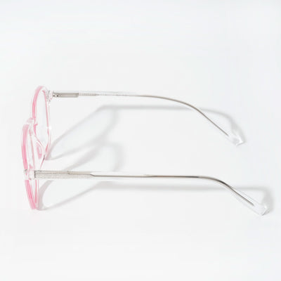 EyeJack Vortex Transparent Pink Square Eyeglasses for Men & Women (SL007CL36-C6)