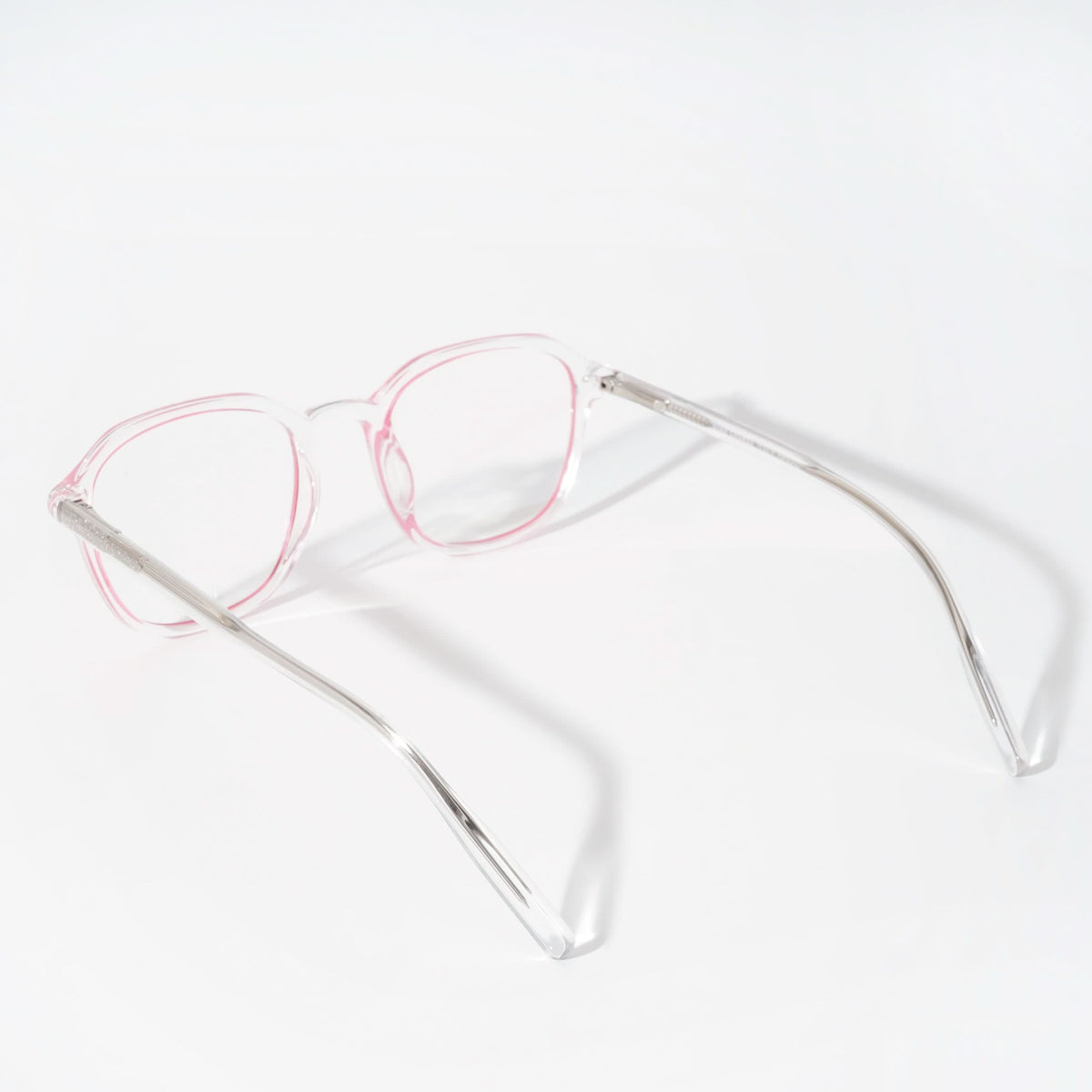 EyeJack Vortex Transparent Pink Square Eyeglasses for Men & Women (SL007CL36-C6)