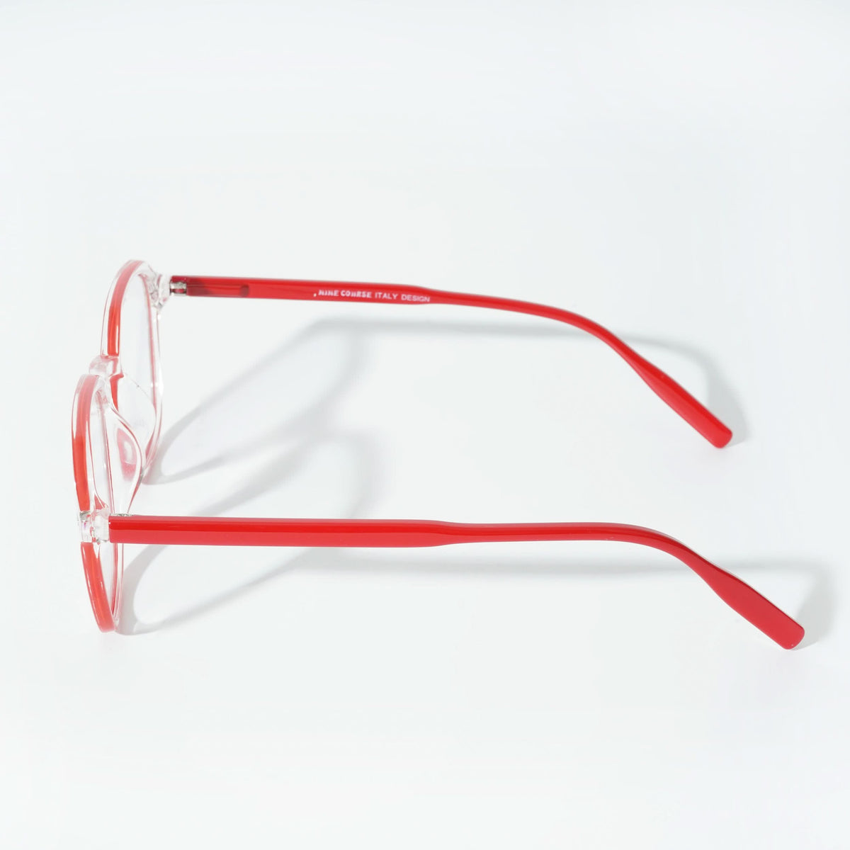 EyeJack Vortex Transparent Red Square Eyeglasses for Men & Women (SL007CL38-C8)