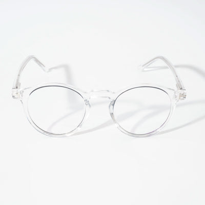 EyeJack Vortex Transparent Black Round Eyeglasses for Men & Women (SL008CL41-C3)