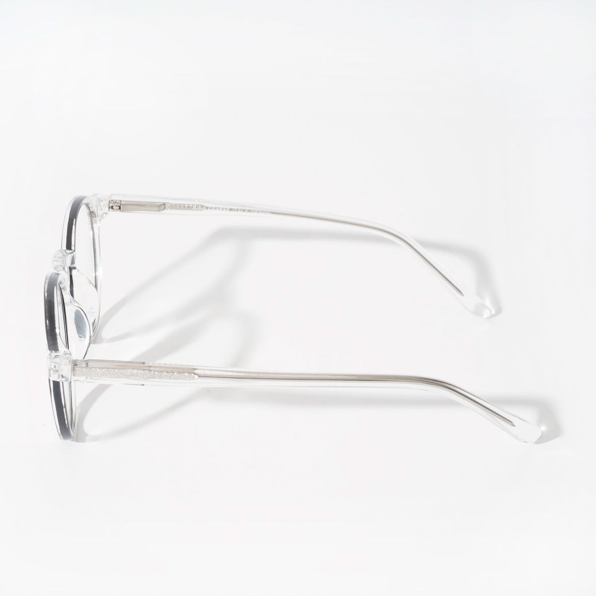 EyeJack Vortex Transparent Black Round Eyeglasses for Men & Women (SL008CL41-C3)