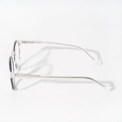 EyeJack Vortex Transparent Black Round Eyeglasses for Men & Women (SL008CL41-C3)