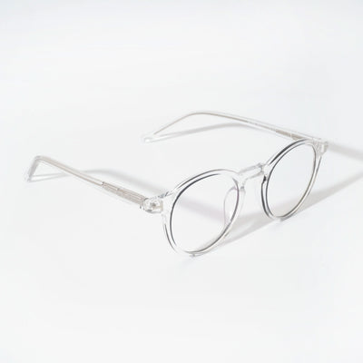 EyeJack Vortex Transparent Black Round Eyeglasses for Men & Women (SL008CL41-C3)