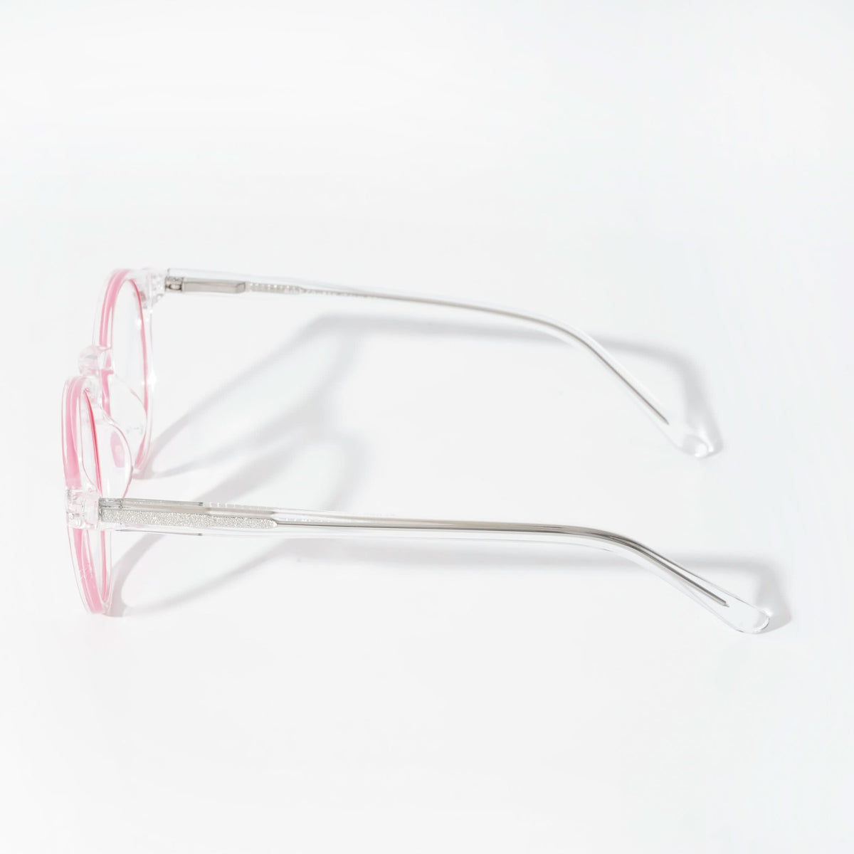 EyeJack Vortex Transparent Pink Round Eyeglasses for Men & Women (SL008CL44-C6)
