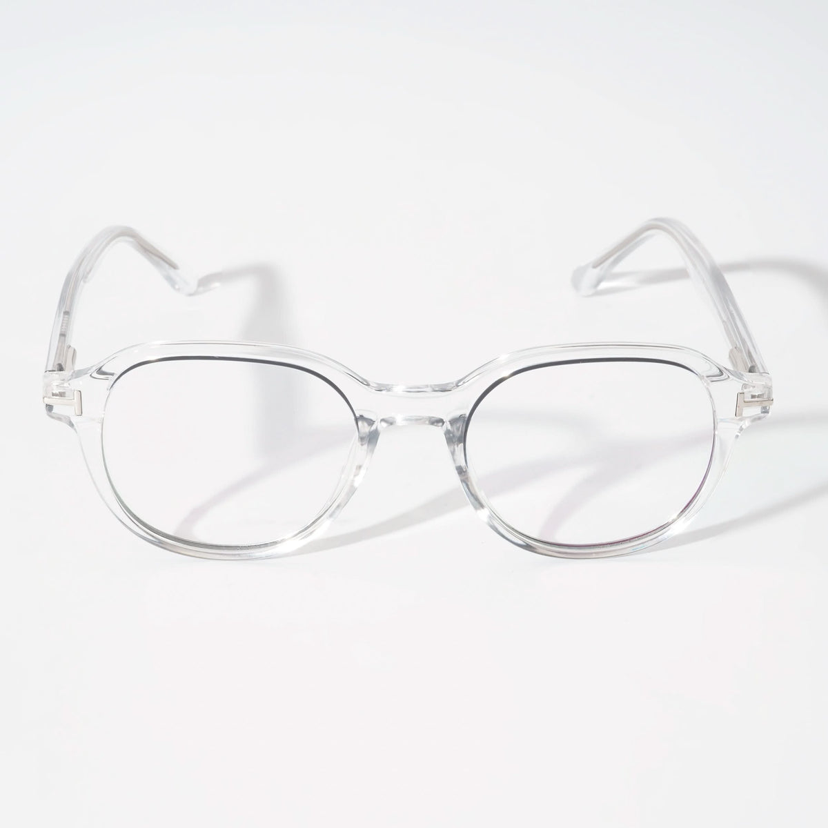 EyeJack Vortex Transparent Black Round Eyeglasses for Men & Women (SL009CL49-C3)