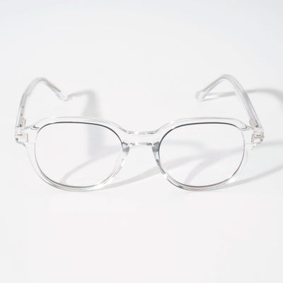 EyeJack Vortex Transparent Black Round Eyeglasses for Men & Women (SL009CL49-C3)